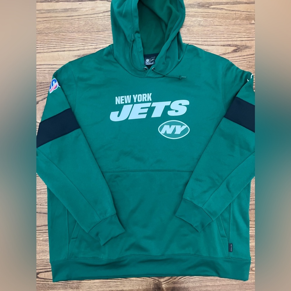 NWOT Nike‎ New York Jets Dri-Fit On Field 100th Anniversary Hoodie Sweatshirt